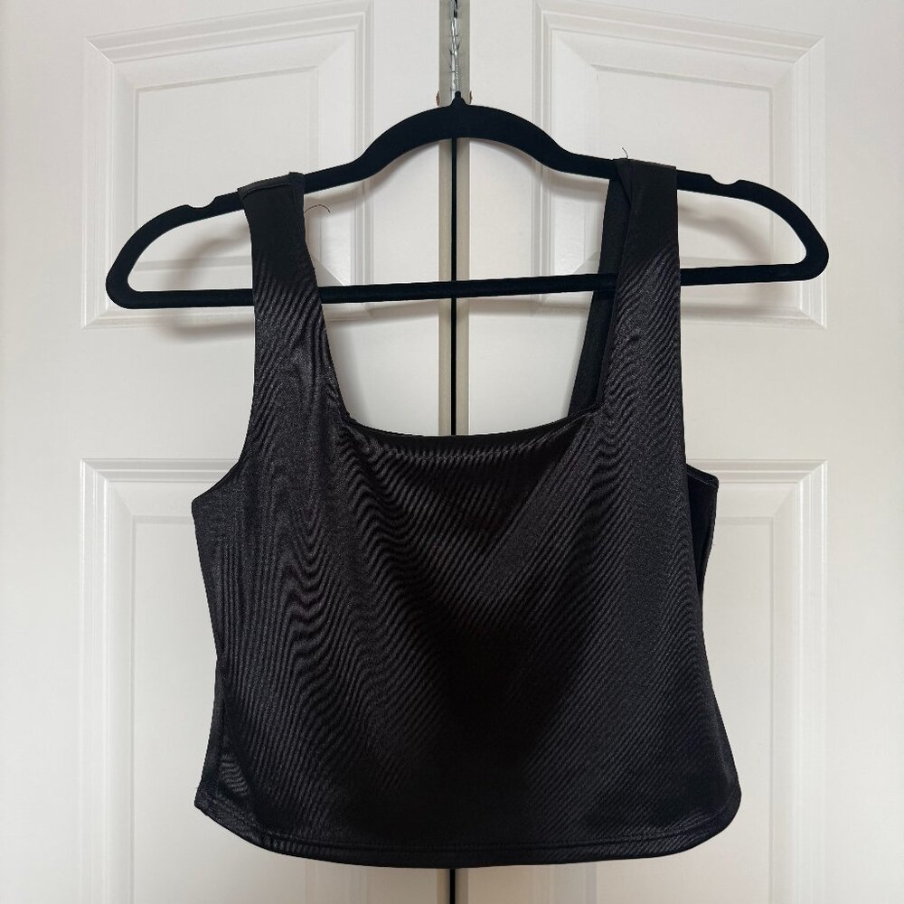 Altar'd State Black Silk Tank Top